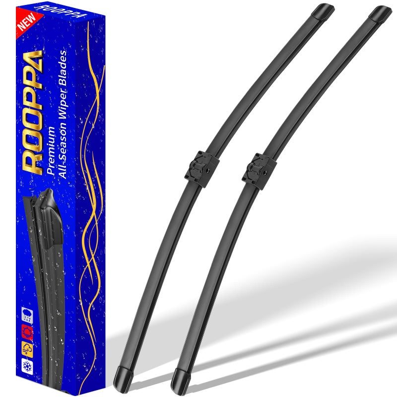 Rooppa 2 wipers Replacement for BMW 3-Series 4-Door E90 E91 06/2006-08/2009 325xi 328i 328xi 328ixDrive 330i 330xi 335i 335xi M3, Windshield Wiper Blades Original Equipment Replacement - 24"/19" (Set of 2) - Image 1